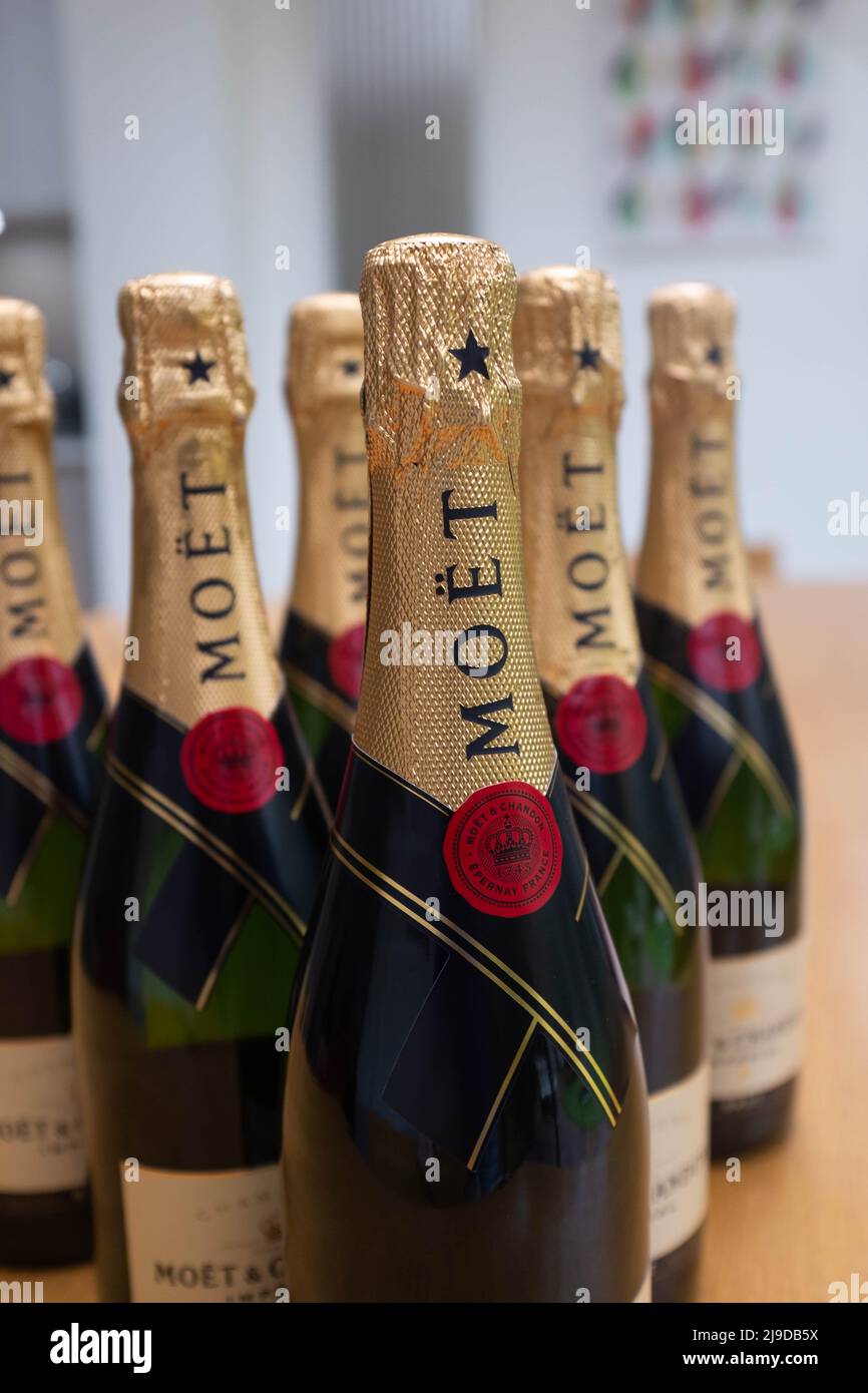 Moet Chandon champagne bottles Stock Photo - Alamy