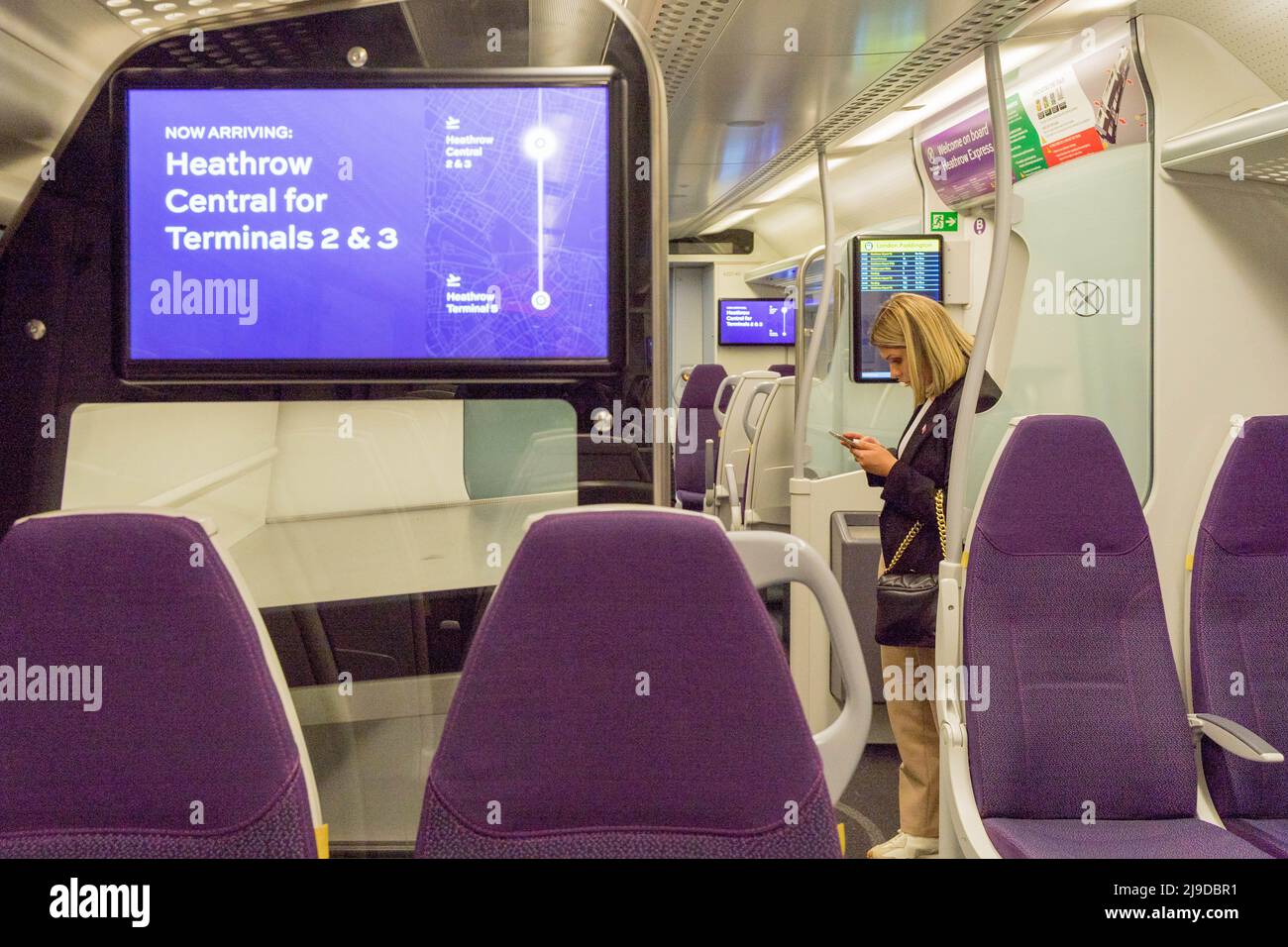 Heathrow Terminal 5 ads appears on the LED screen on board Heathrow
