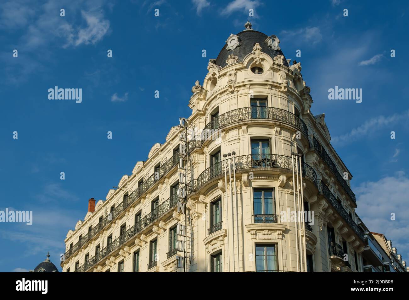 Lyon, France - May 10, 2022 : View of the world famous Carlton Hotel in the center of Lyon Stock Photo