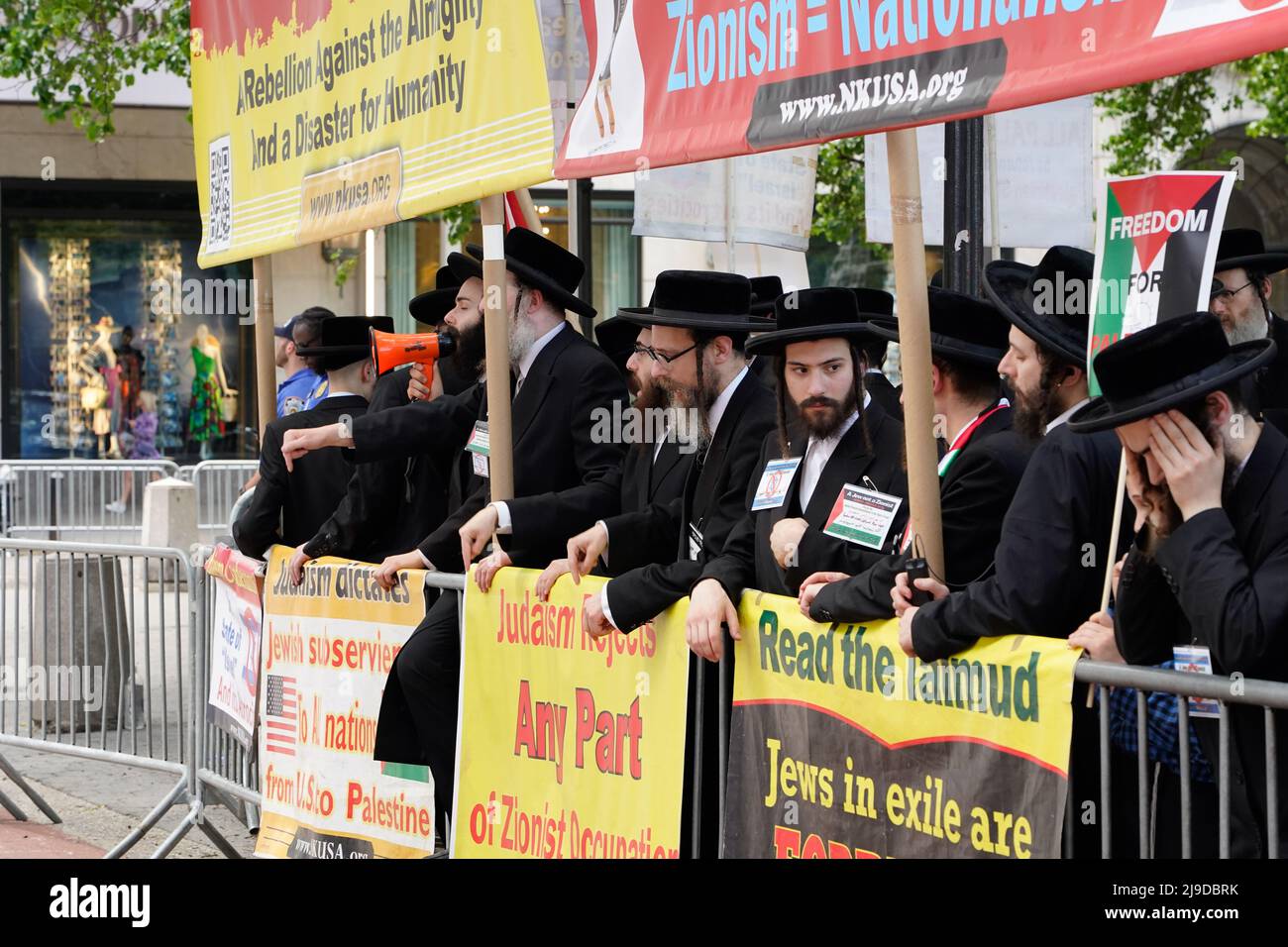 New York Usa 22nd May 2022 Pro Palestine Protestors Anti Israel Protestors During The 2022 