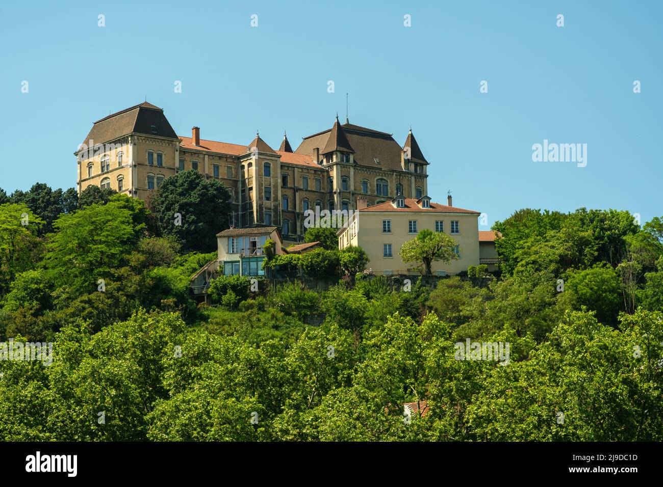 Panoramic view of the High School Saint Just in Lyon France Stock Photo
