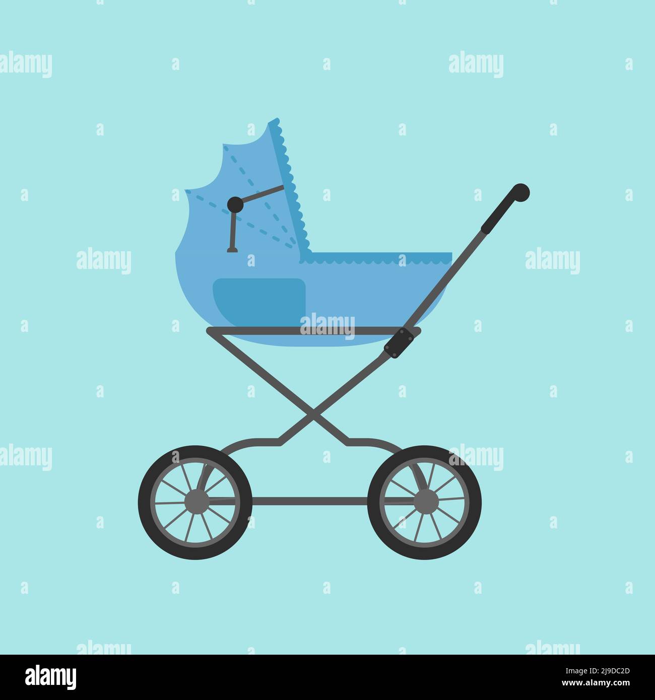 Pram for newborn kids and toddlers. Transportation of baby in pram
