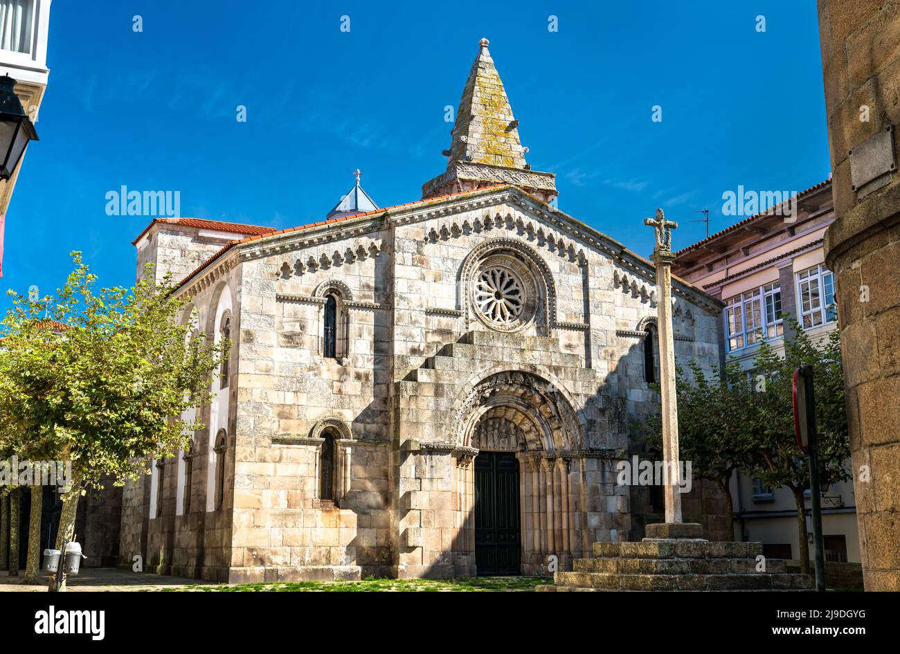Santa Maria del Campo Church in A Coruna in Spain Stock Photo