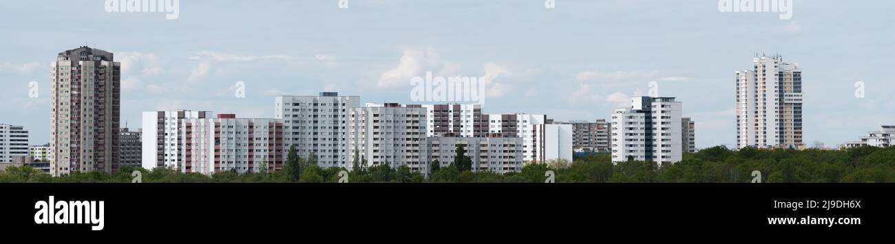 High-rise buildings in Gropiusstadt, a district of Berlin Stock Photo