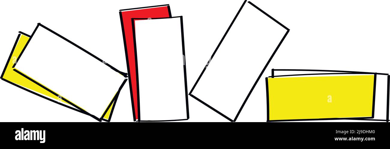 Abstraction from rectangular frames. Vector sketch. Stock Vector