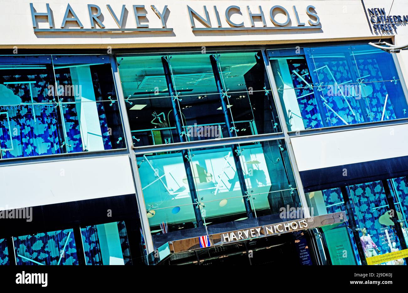 Harvey Nichols Store, New Cathedral Street, Manchester, England Stock Photo