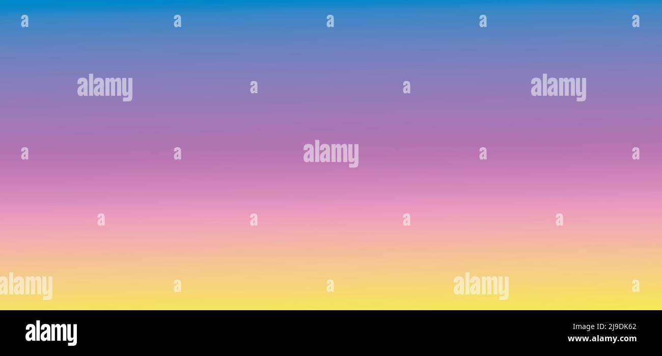 Dreamy blue pink yellow bright gradient vector background. Sunrise ...
