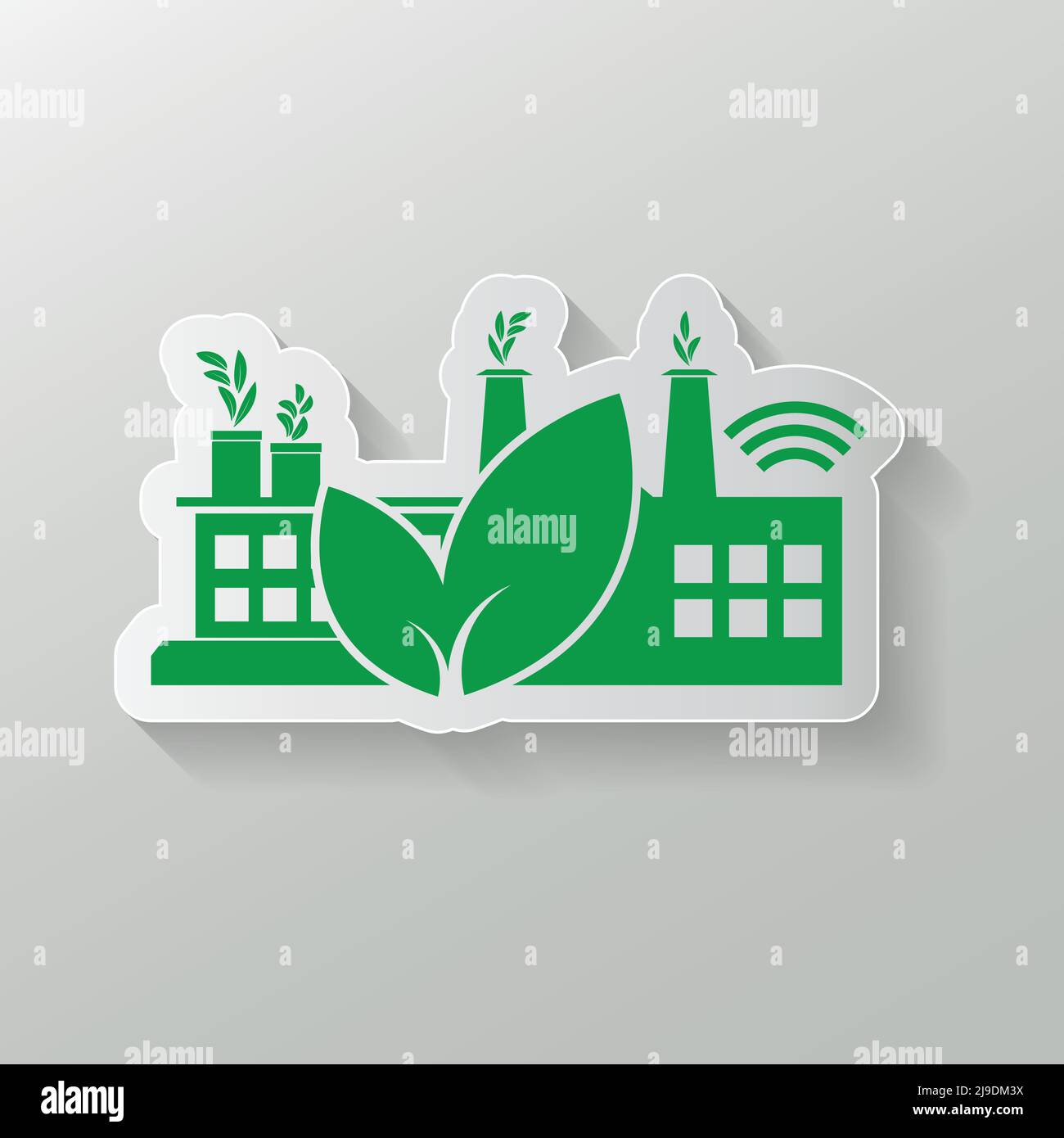 Factory ecology,Industry icon,Clean energy with eco-friendly concept ideas,Vector illustration Stock Vector
