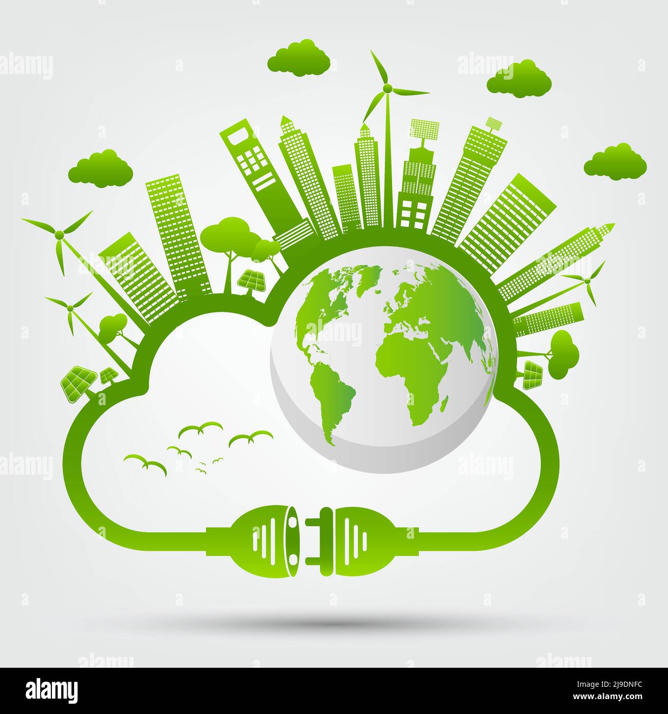 Energy ideas save the world concept Power plug green ecology Stock ...