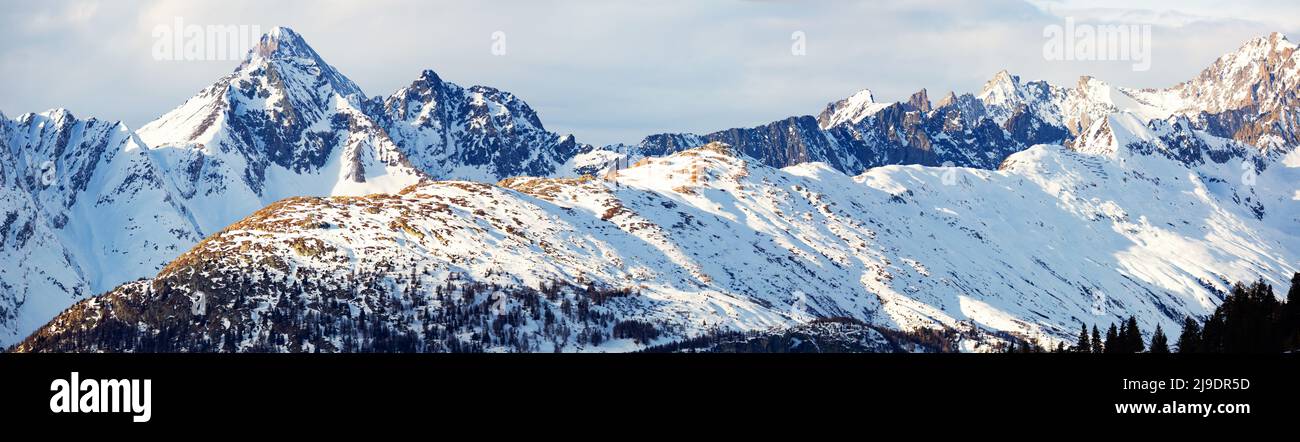 Alps mountains near Simplon Pass Stock Photo