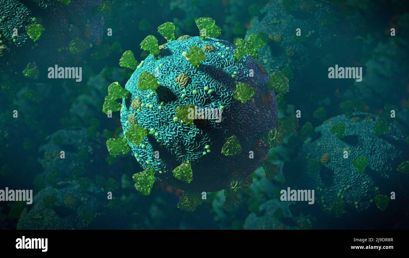coronavirus pandemic, virus outbreak background Stock Photo