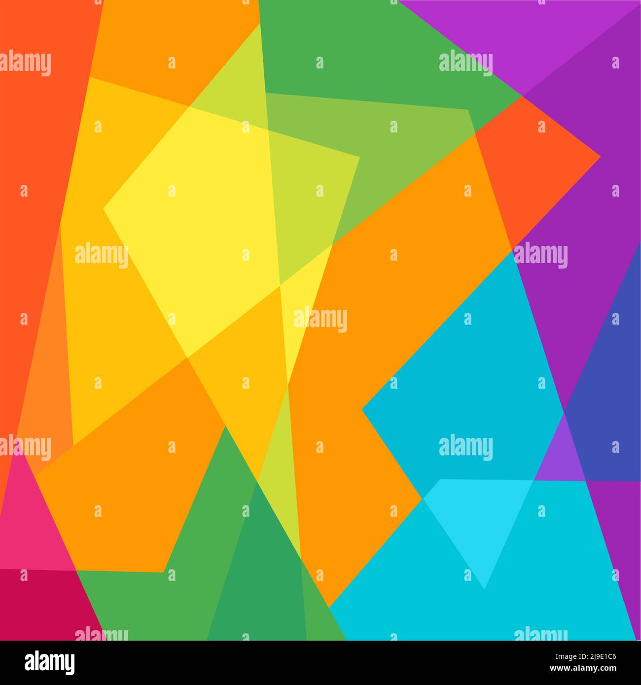 colorful polygonal vector abstract design, dominated by hot colors Stock Photo