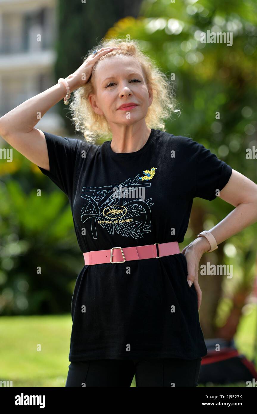 Cannes, France. 21st May, 2022. Sunnyi Melles attends the interview of