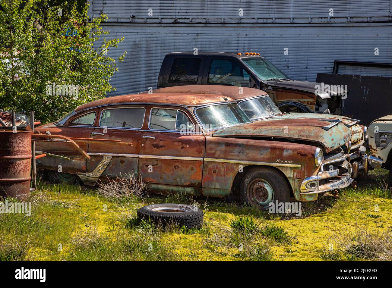 Mt. Vernon, WA USA 05/07/2022 Old Hudson Sedan Car Parked