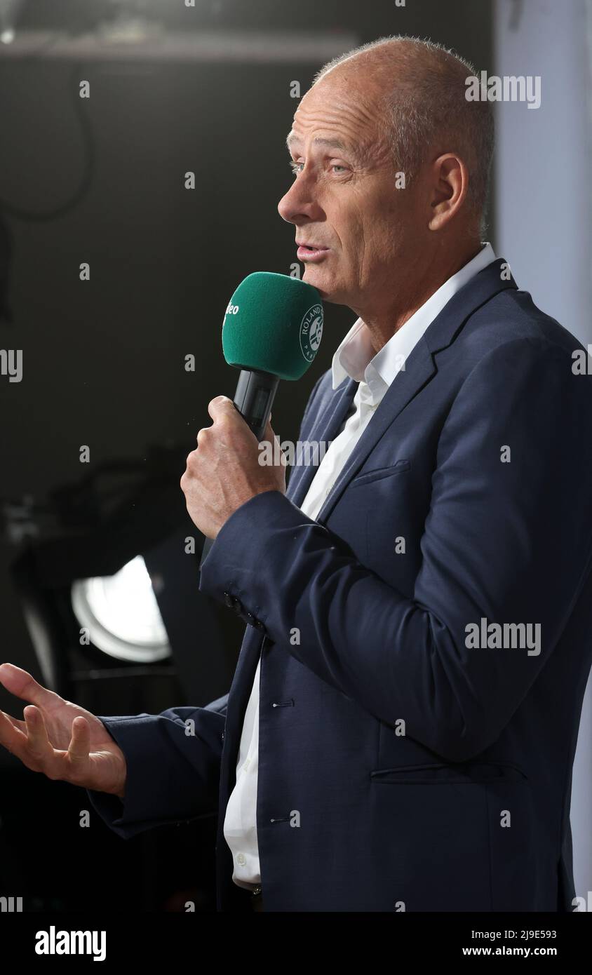 Guy Forget comments for Amazon Prime Video day 1 of the French Open 2022, a tennis