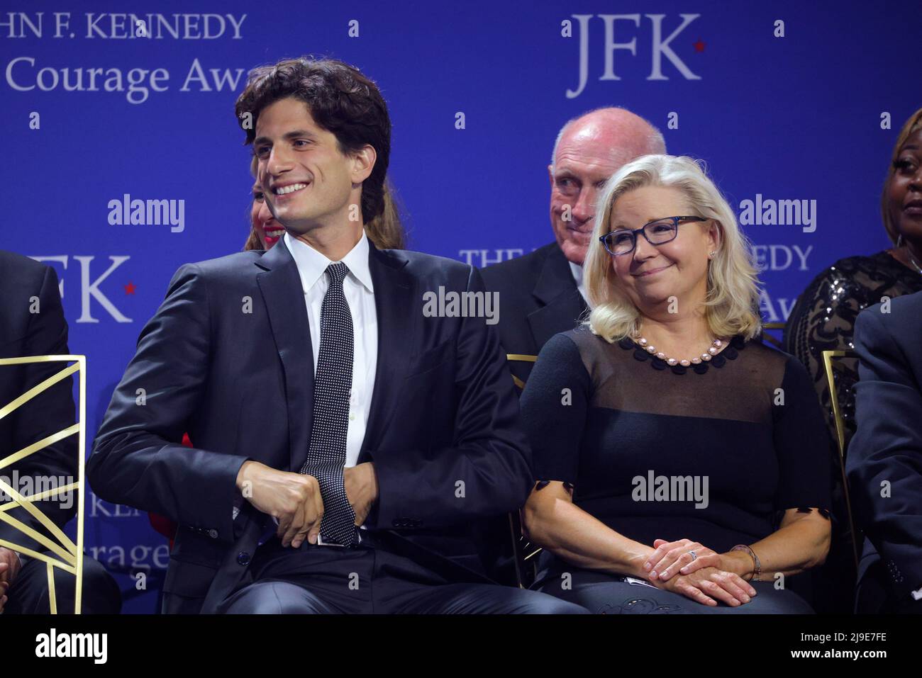 Jack Schlossberg and 2022 Profile in Courage Award recipient U.S