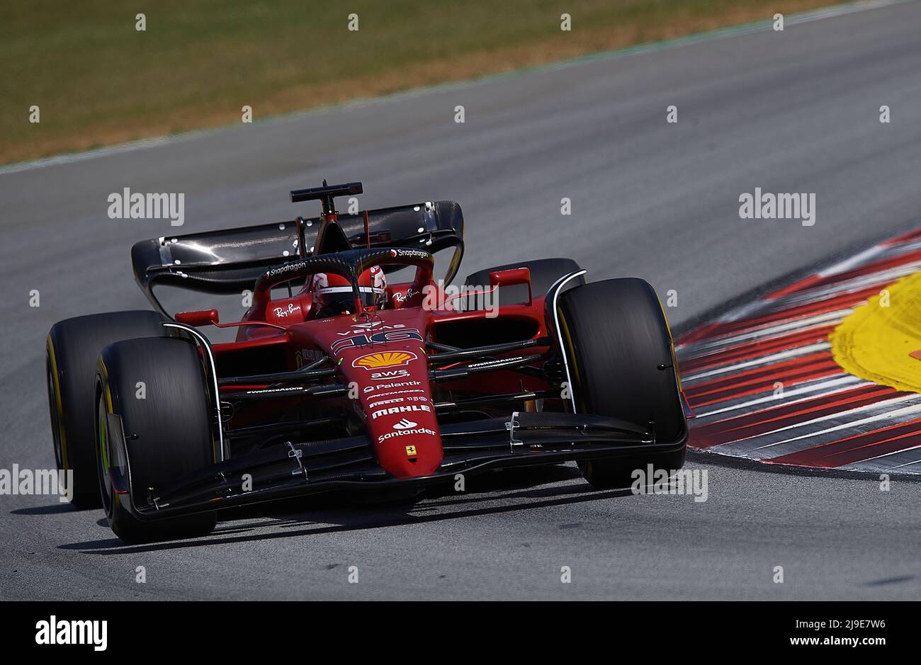 (220523) BARCELONA, May 23, 2022 (Xinhua) Ferrari's Monacan