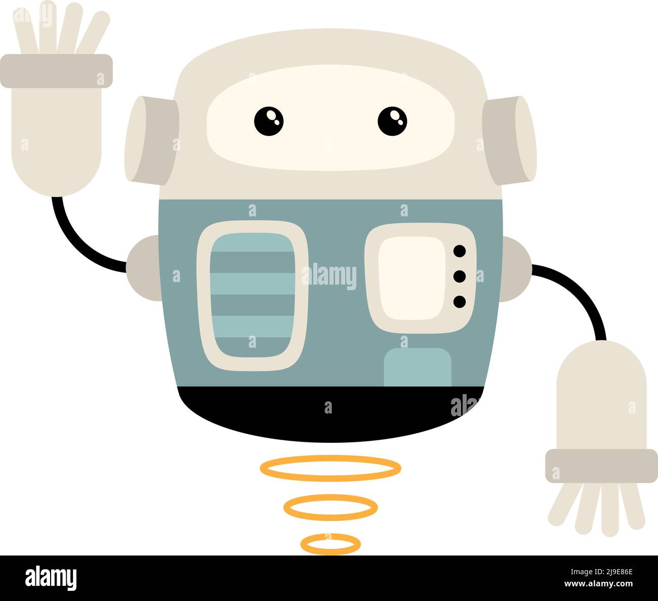 white robot floating future icon Stock Vector Image & Art - Alamy