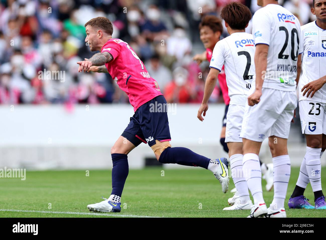 Adam Taggart (Cerezo),  MAY 21, 2022 - Football / Soccer : 2022 J1 League match between  Cerezo Osaka 3-1 Gamba Osaka  at Yodoko Sakura Stadium, Osaka, Japan.  (Photo by Naoki Nishimura/AFLO SPORT) Stock Photo