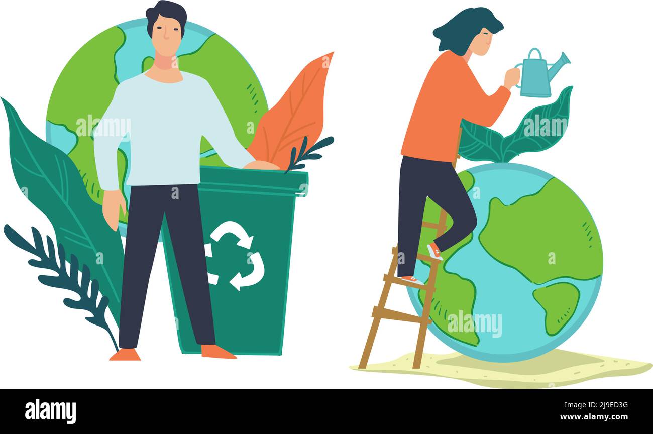 Nature conservation and protection, recycling Stock Vector Image & Art
