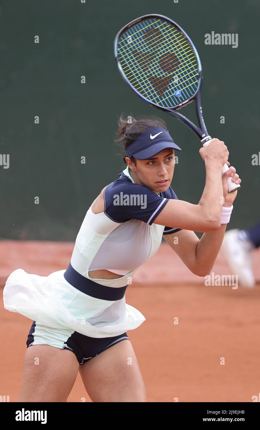 Olga Danilovic of Serbia during day 1 of the French Open 2022, a tennis  Grand Slam