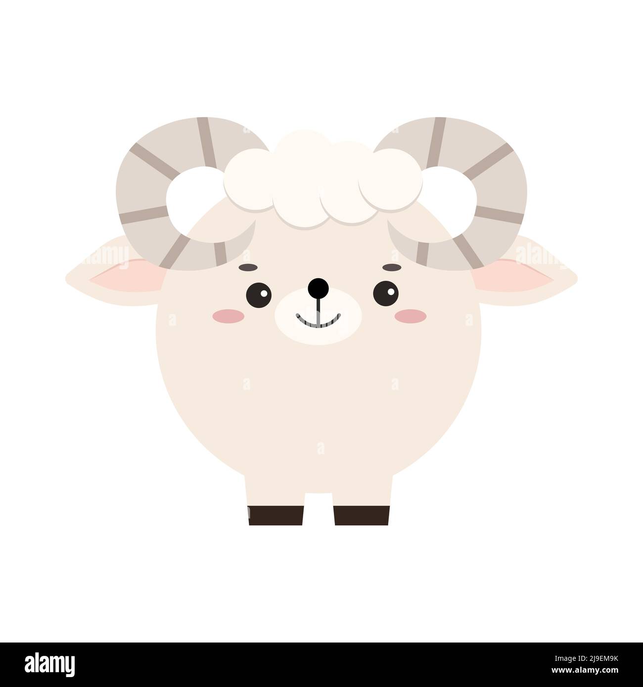 Kawaii sheep icon cute animal hi-res stock photography and images - Alamy