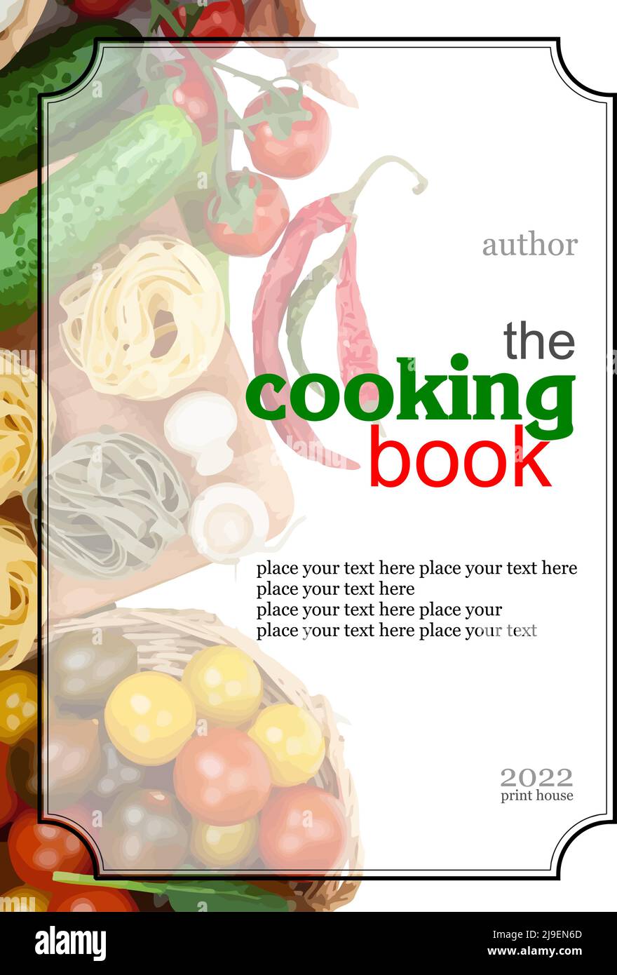 Cover for cooking book. Color vector illustration Stock Vector Image