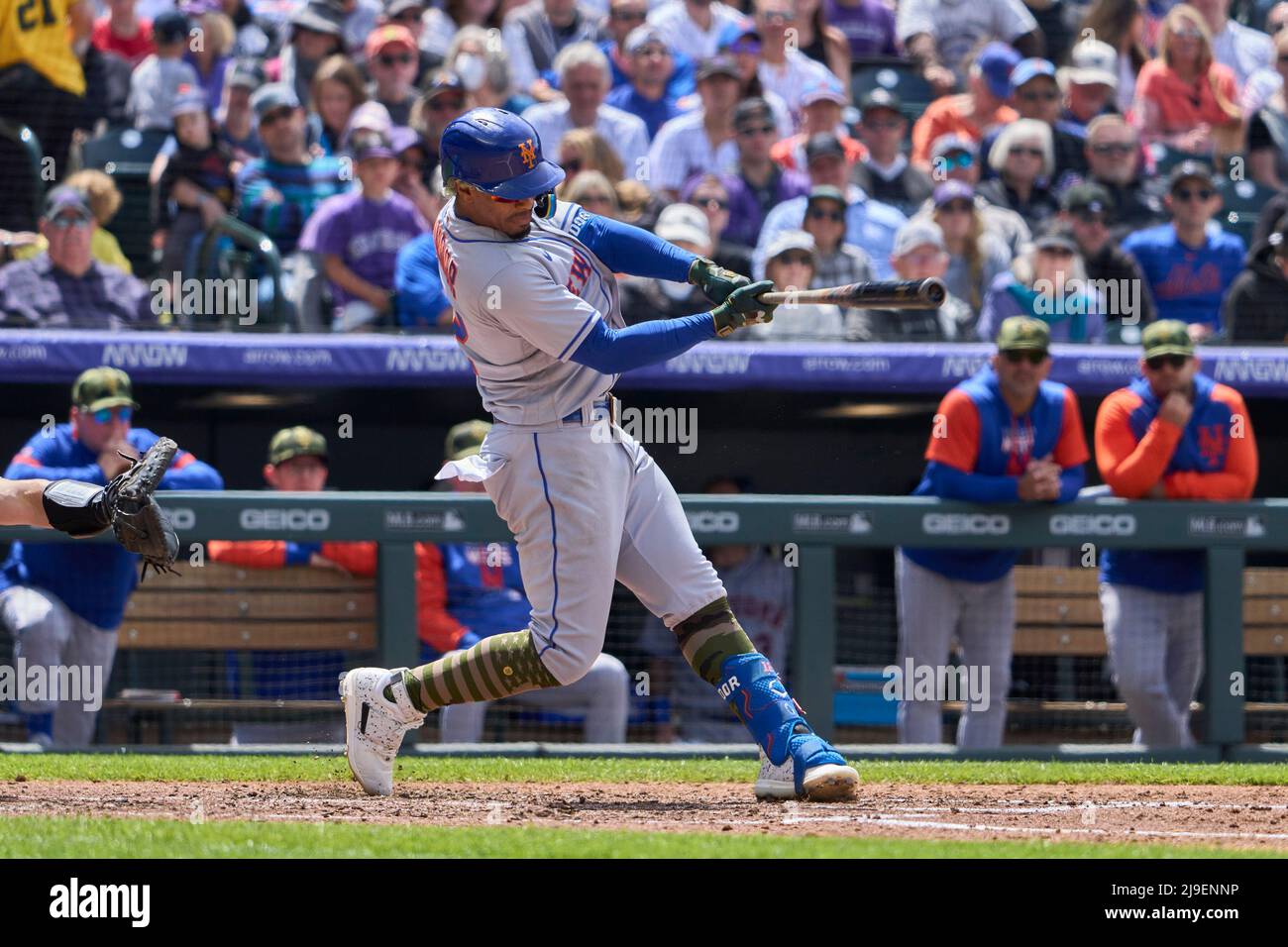 Denver CO, USA. 22nd May, 2022. New York shortstop Francisco