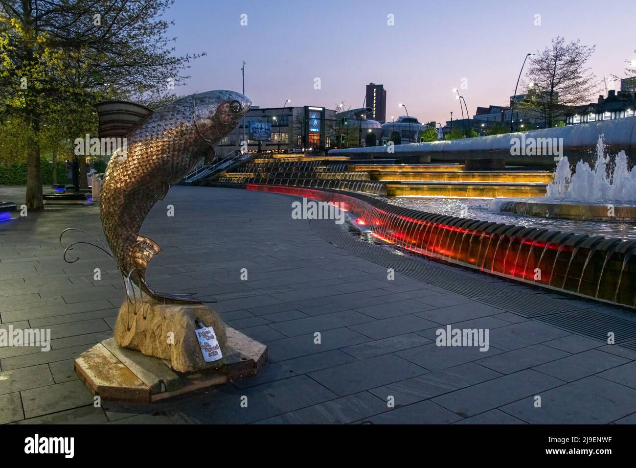Sheaf Square Sheffield Outside Main Station Stock Photo