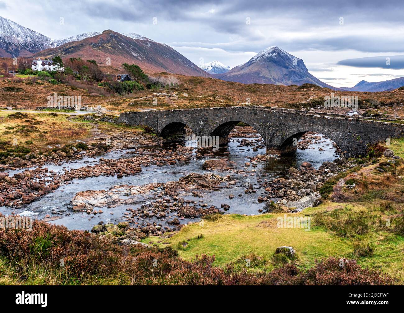 Sligachen Bridge, Isle of Skye, Scotland Stock Photo