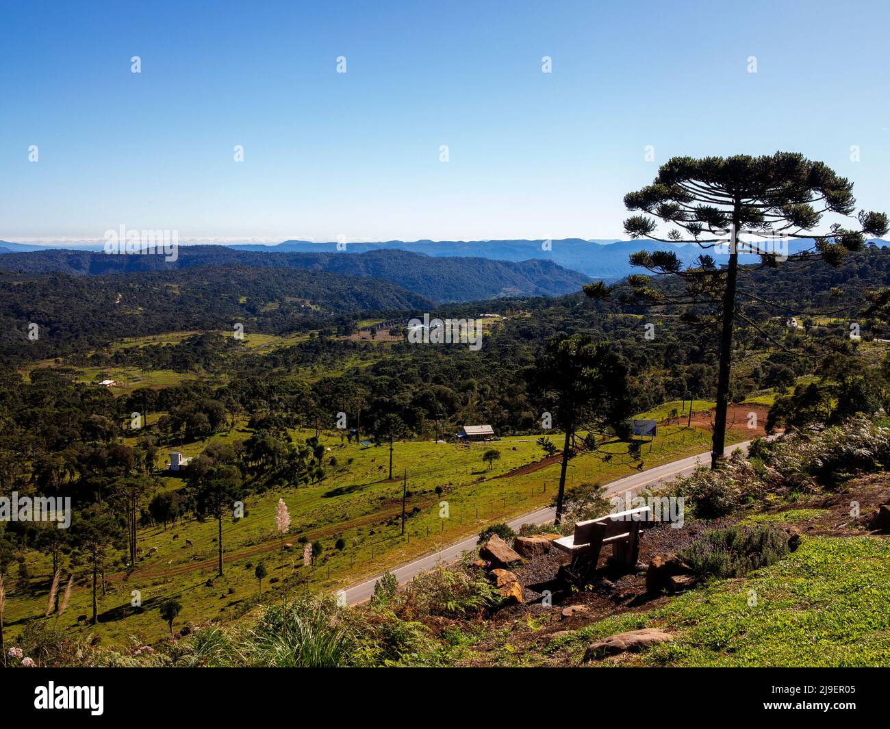 Farmlands at the beautiful valleys of Urubici, Santa Catarina, Brazil