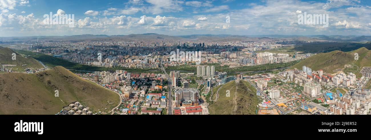 Panorama view of Ulaanbaatar Mongolia Stock Photo
