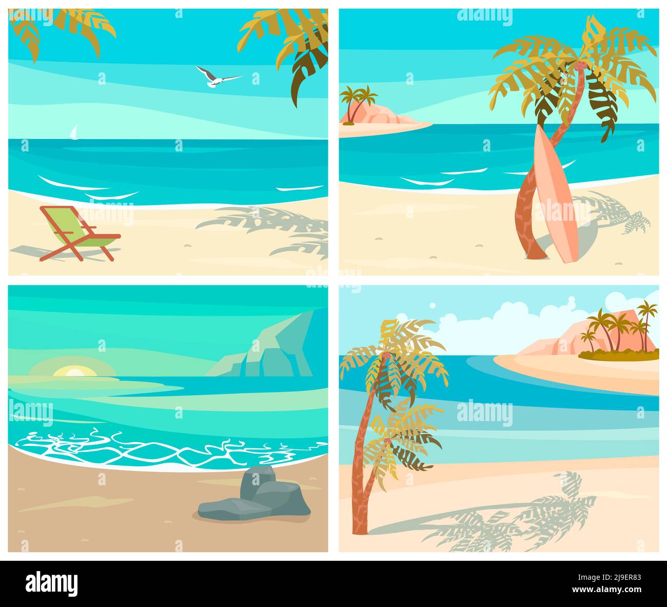 Seascape scenery Cut Out Stock Images