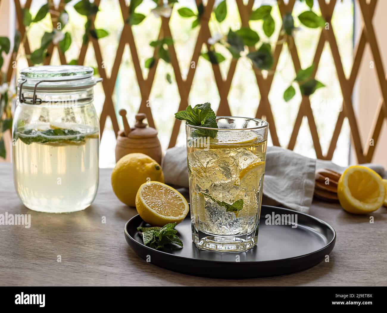 Naturally Fermented Probiotic Honey Lemonade Soda Stock Photo Alamy