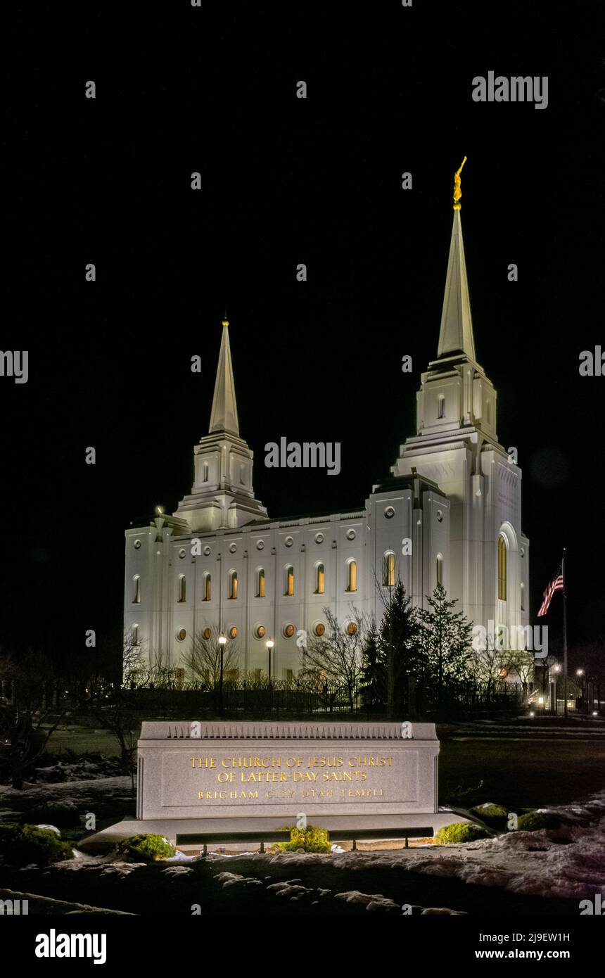 Brigham City, Utah USA 26 Feb 2022 The Church of Jesus Christ of