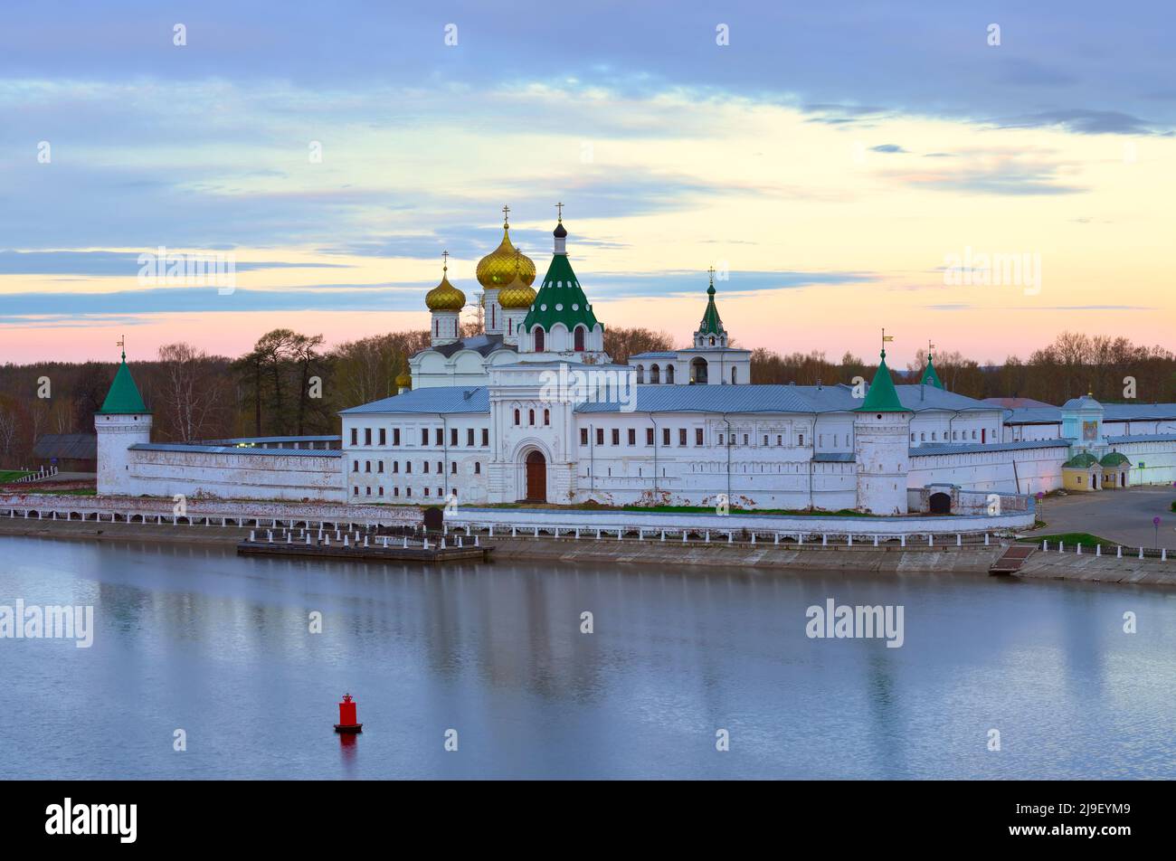 Ipatievsky Monastery at dawn. Old Russian Orthodox architecture of the ...