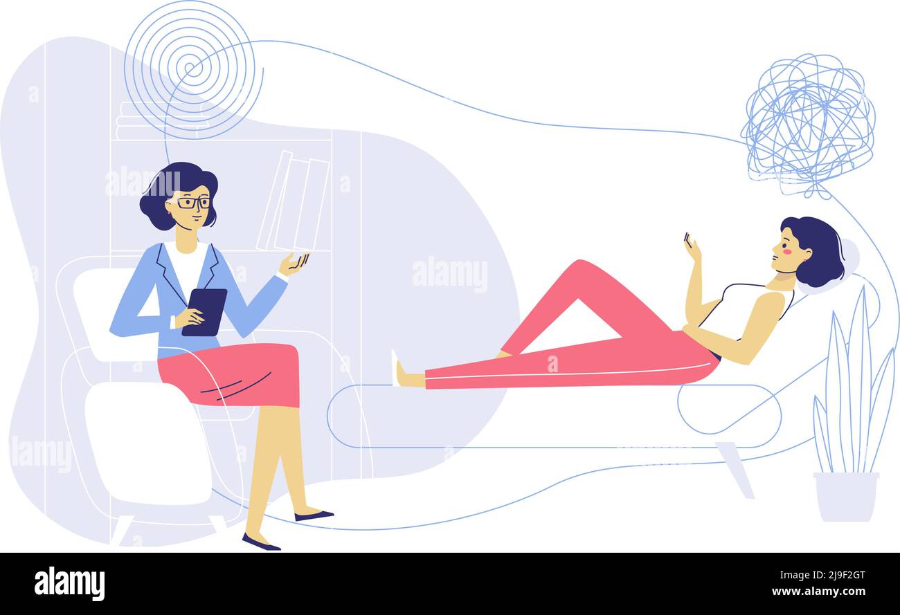 Psychologist woman and young girl patient in therapy session. Treatment