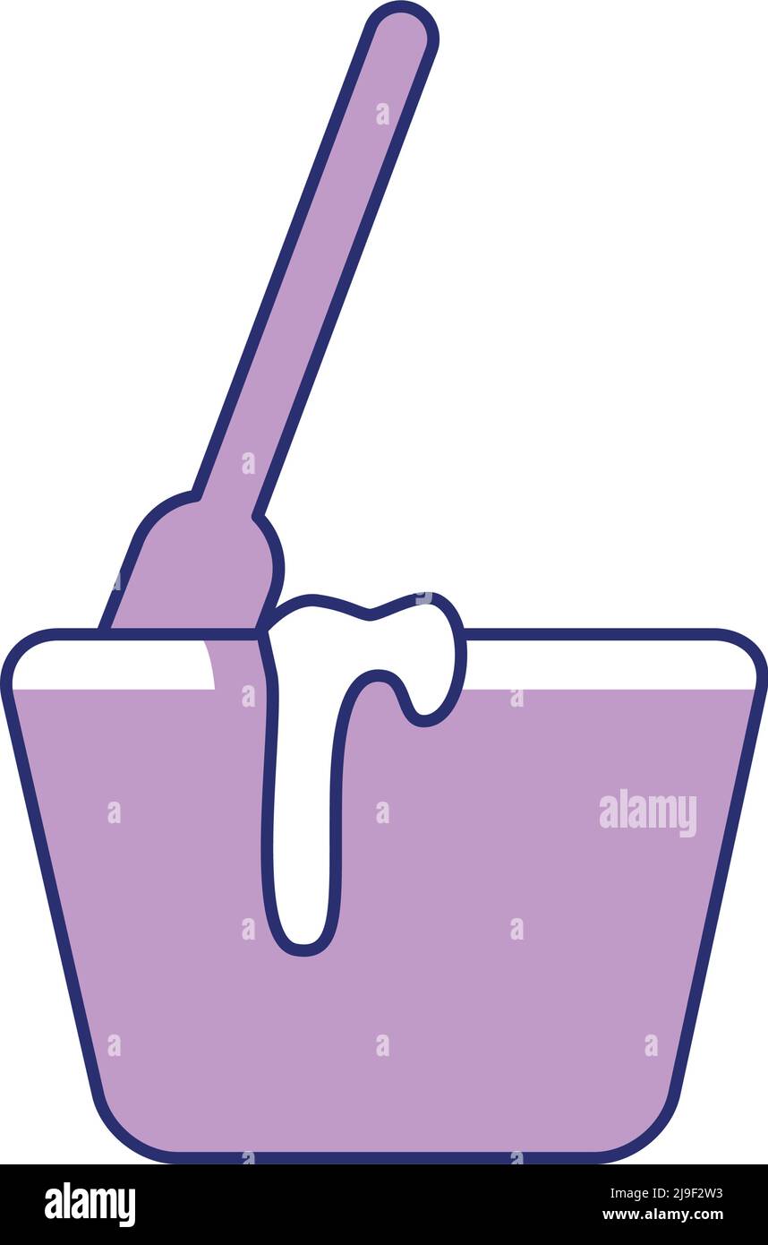 Boul with raw dough semi flat color vector element Stock Vector