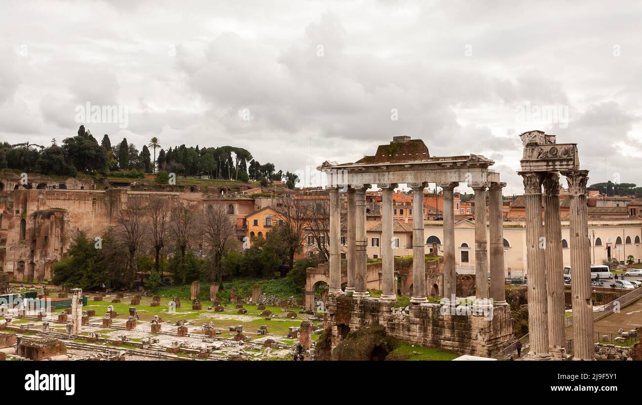 Ruins of the Roman Forum in Rome, Italy Stock Photo - Alamy