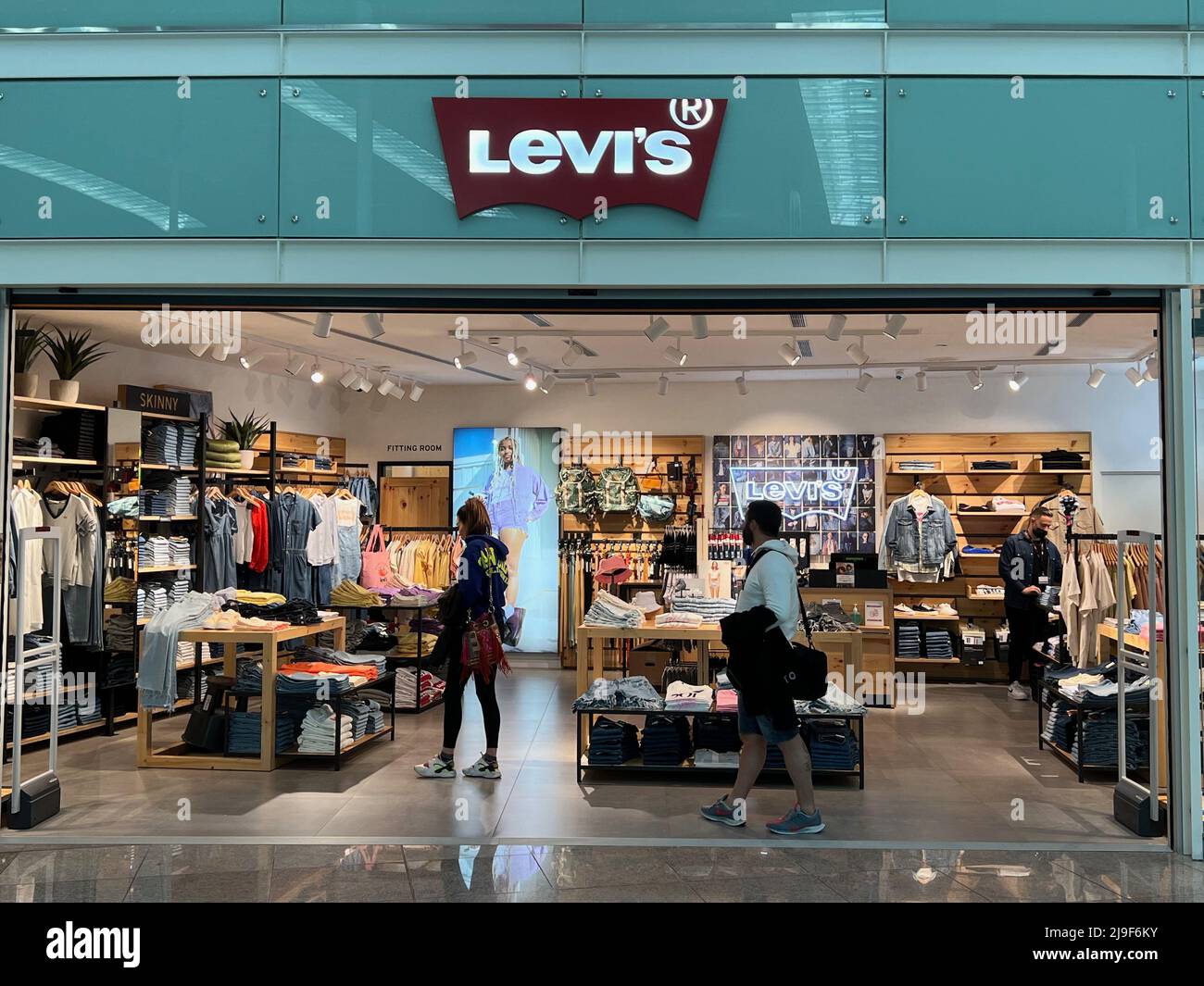 Barcelona, Spain. 21st May, 2022. The Levi's store at Terminal 1 at Josep  Tarradellas Barcelona-El Prat Airport (BCN) on May 21, 2022. The airport is  commonly known as Barcelona Airport or El