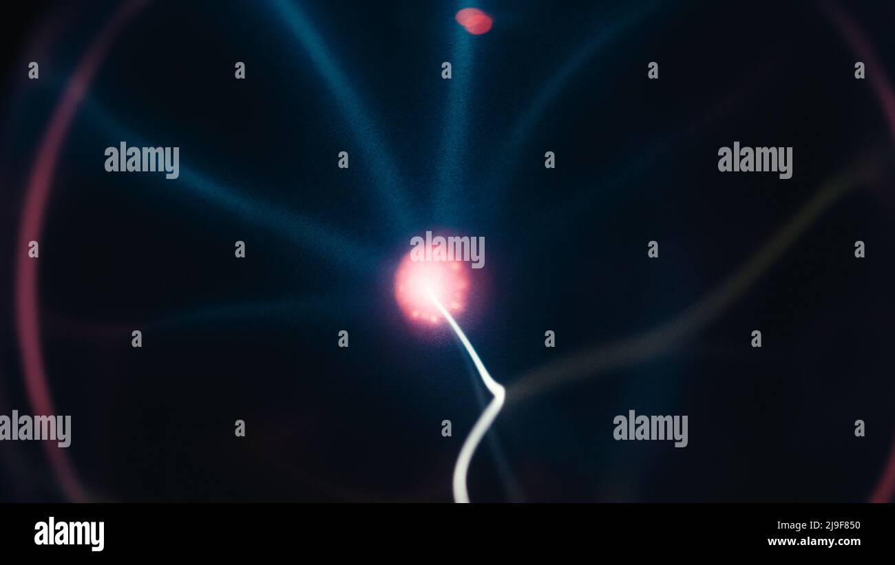 neural Node moving in the dark Stock Photo