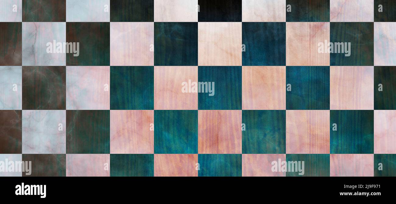 wood texture background, natural wood texture, old wooden background in the form of a chessboard. Stock Photo