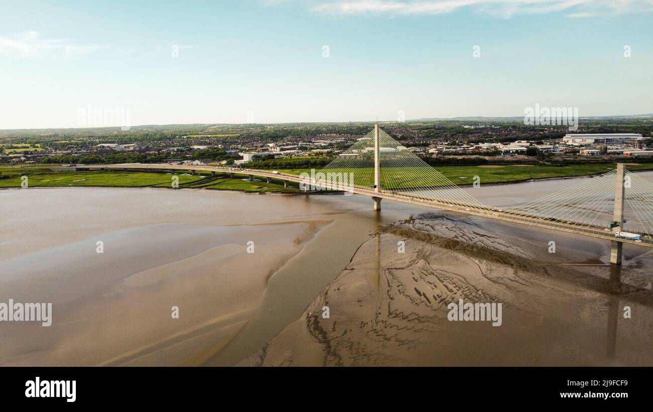 Gateway Bridge , Runcorn , Widnes 2022 Stock Photo