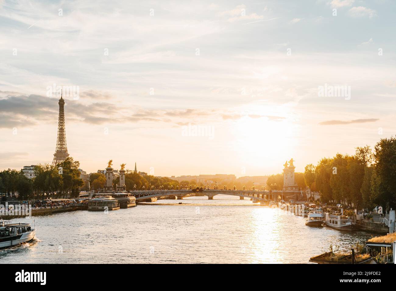 The Alexander the third bridge on the Seine in Paris France Stock Photo