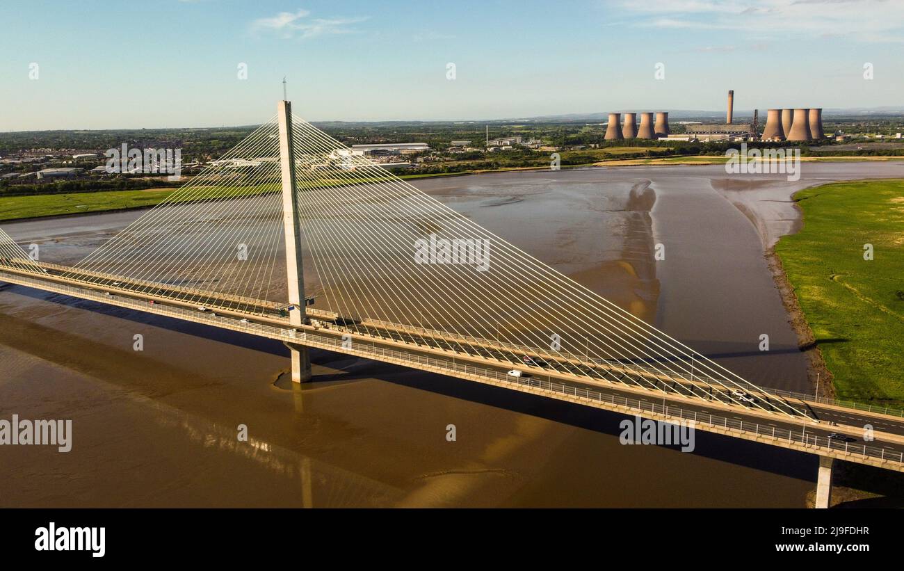 Gateway Bridge , Runcorn , Widnes 2022 Stock Photo