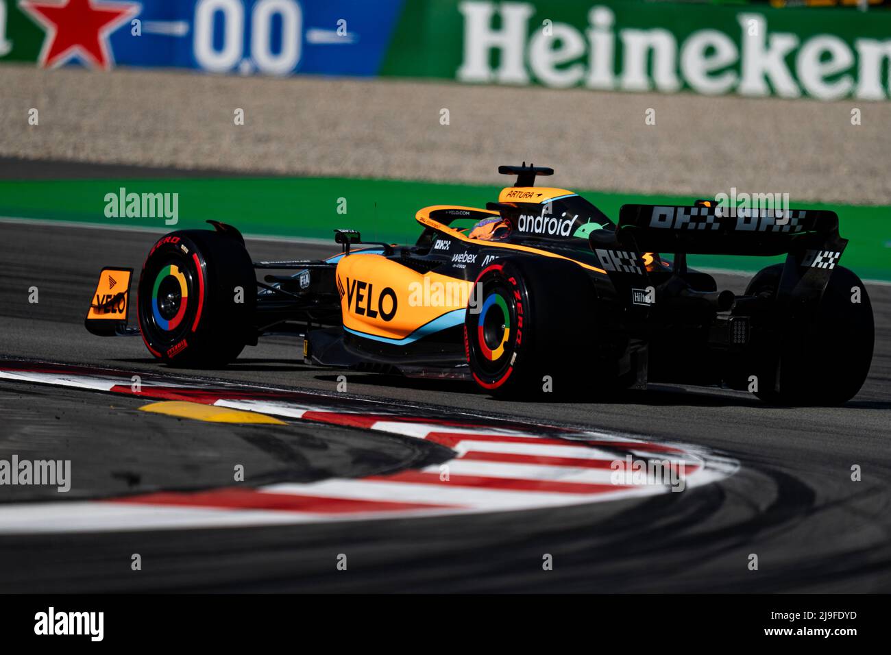 Barcelona, Spain. 21st May, 2022. Lando Norris of Great Britain drives his McLaren MCL36 during qualifying ahead of the F1 Grand Prix of Spain at Circuit de Barcelona-Catalunya on May 21, 2022 in Barcelona, Spain. Foto: Siu Wu. Credit: dpa/Alamy Live News Stock Photo