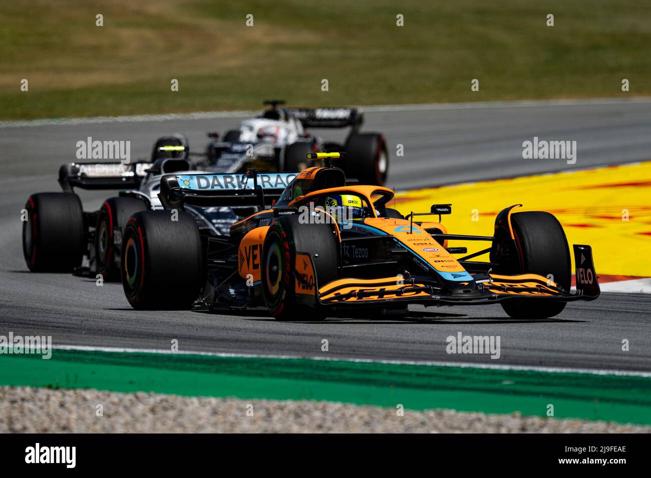 Barcelona, Spain. 22nd May, 2022. Lando Norris of Great Britain drives his McLaren MCL36 during the F1 Grand Prix of Spain at Circuit de Barcelona-Catalunya on May 22, 2022 in Barcelona, Spain. Foto: Siu Wu. Credit: dpa/Alamy Live News Stock Photo