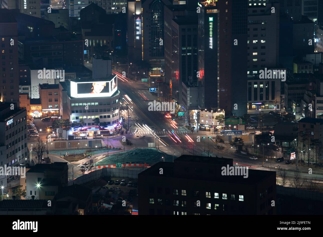 The traffic in downtown Seoul South Korea Stock Photo