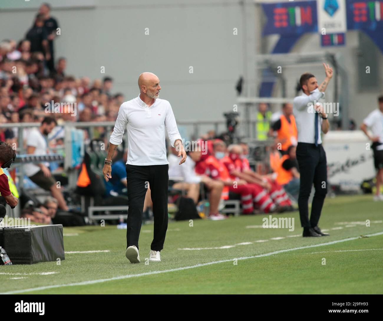May 22, 2022, Reggio Emilia, Italy: Coach Stefno Pioli (Ac Milan ...