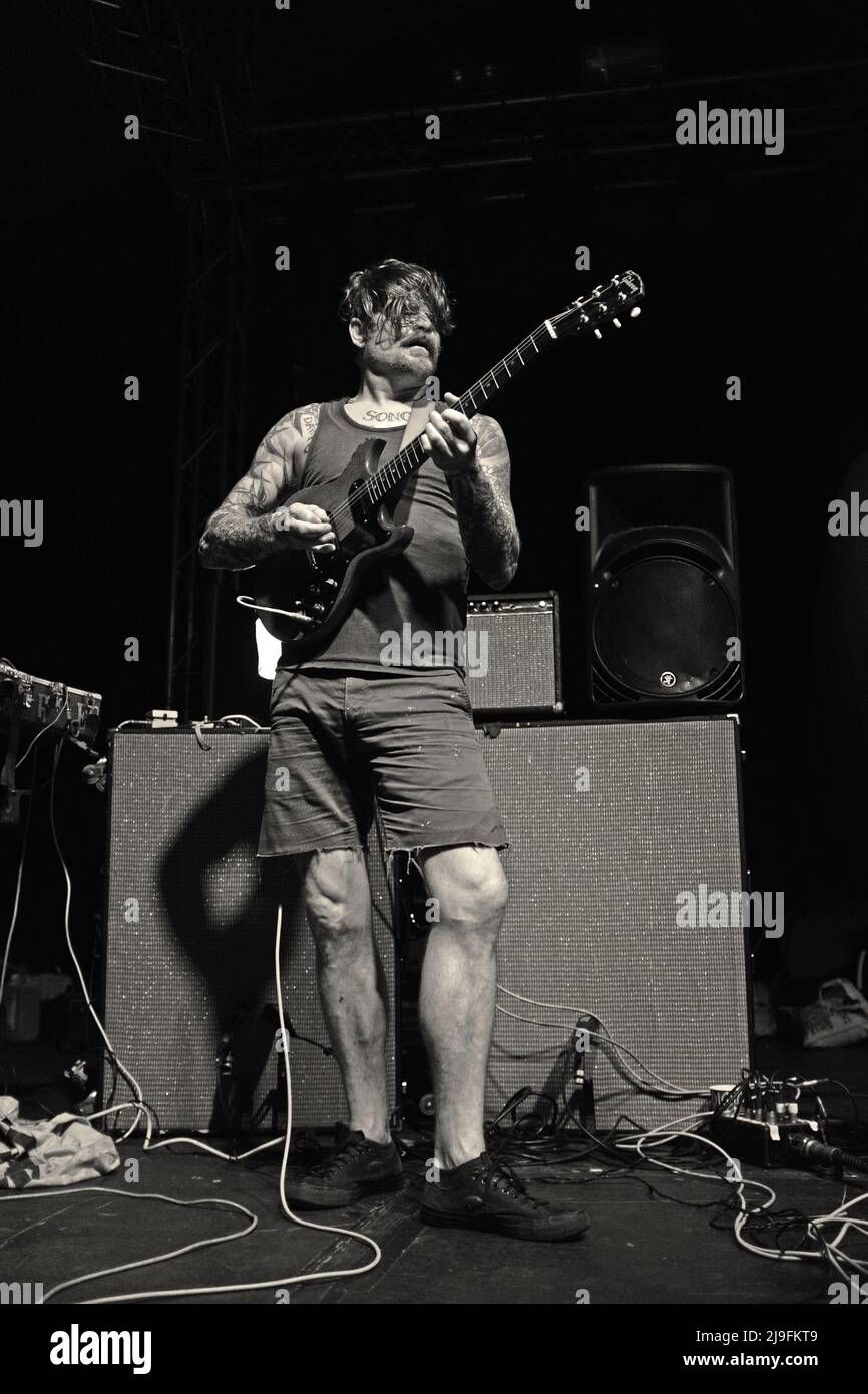 Oh Sees live in on stage. Stock Photo